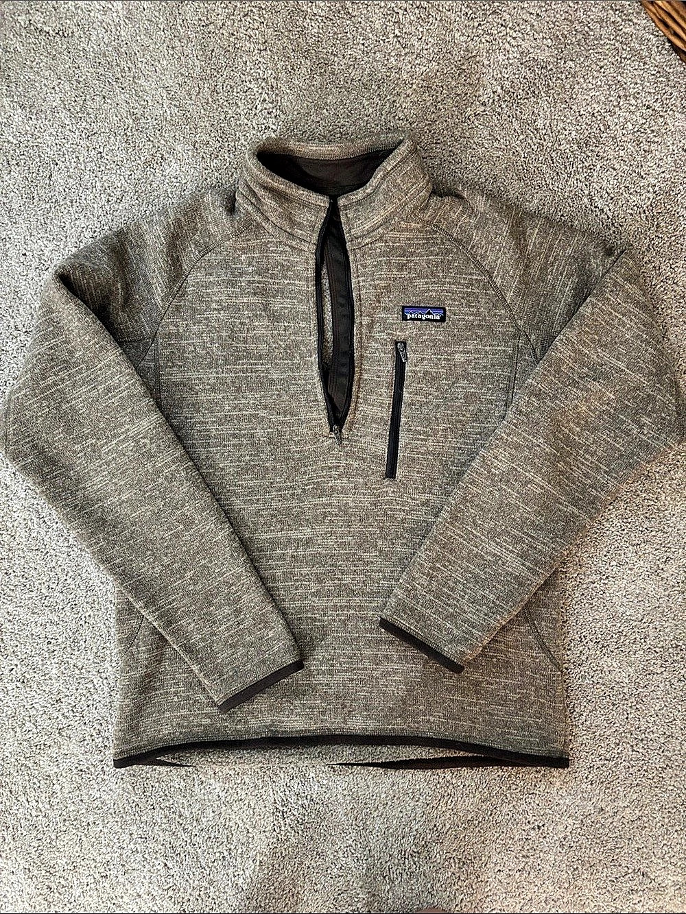Patagonia Men's Better Sweater 1/4-Zip Brown Performance Pullover Medium